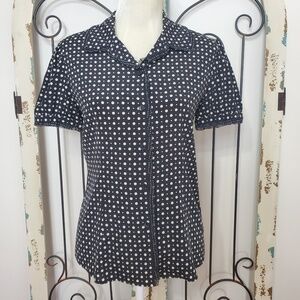 Kate Hill silk polka dot top size 4